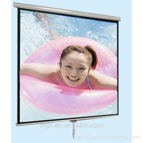 Manual projection Screen /Wall mounted hanging screen for projector with self-lock